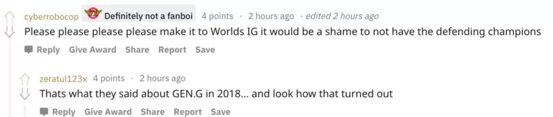 Reddit热议冒泡赛首轮：4个世界赛冠军